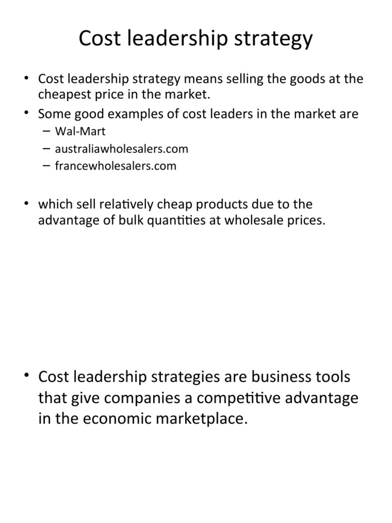 Cost Leadership Strategies Explained | PDF