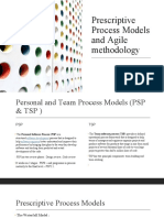 Prescriptive Process Models and Agile Methodology