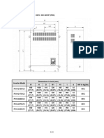 Dimensions and Specifications of F510 Inverters