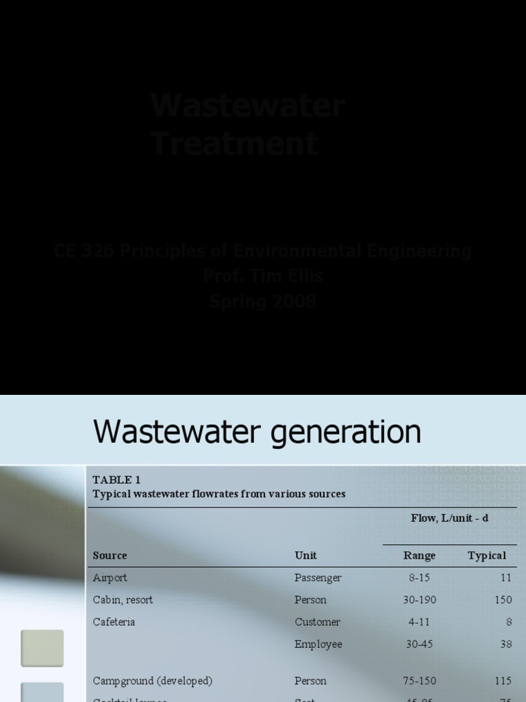 Wastewater Treatment Process Overview | PDF | Sewage Treatment | Clean ...