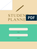Blank Student Planner Template