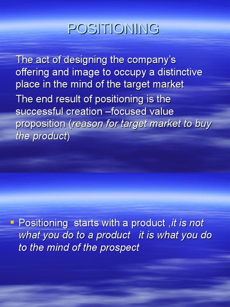Positioning | PDF | Business