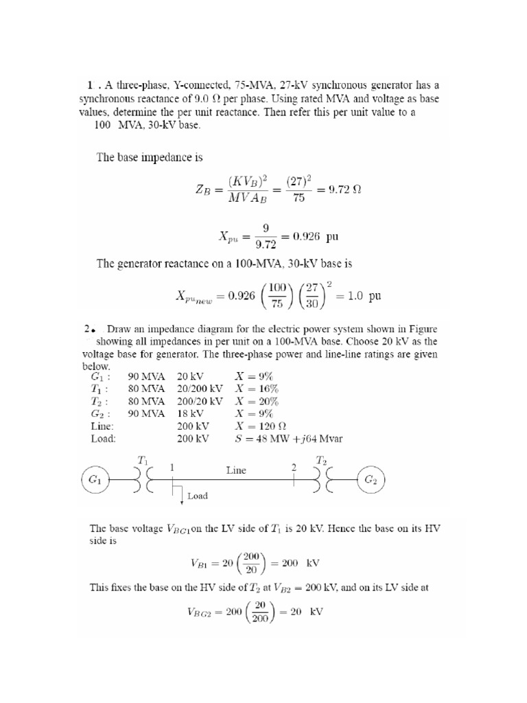 02C - Per Unit Calculation - Example | PDF