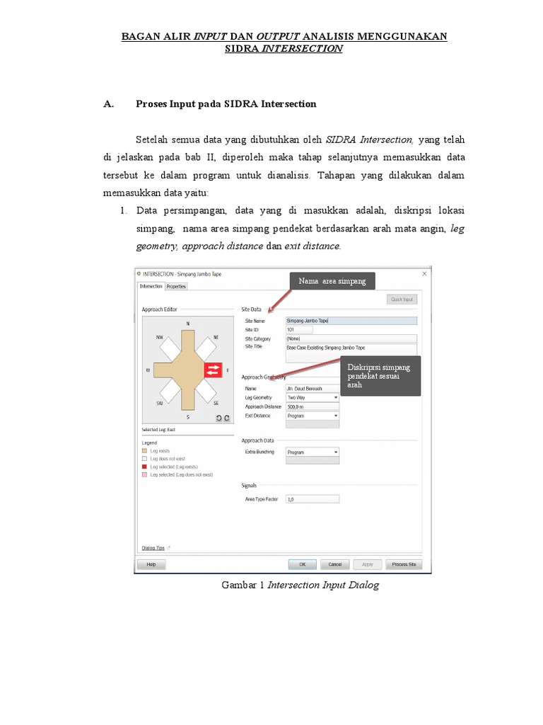 Analisis Input dan Output SIDRA Intersection | PDF