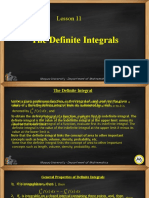 Lesson 11 Definite Integrals