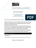 Bab 13 W3.CSS Navigation Dan JavaScript