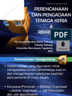 Perencanaan Dan Pengadaan Tenaga Kerja Rekrutmen (PIO)