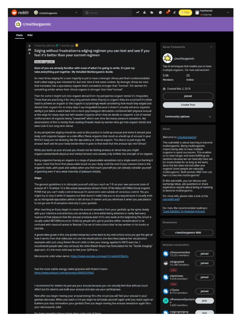 Edging Without Frustrationa Edging Regimen You | PDF