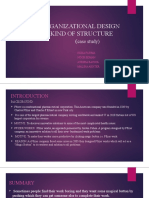 Basic Organizational Design A New Kind of Structure (: Case Study)