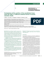 Comparison of The Position of The Mandibular Fossa Using 3D CBCT in Different Skeletal Frames in Human Caucasic Skulls