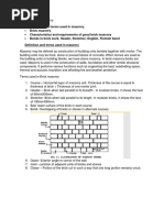 Brick Bond Patterns and Measurements | PDF | Building Materials | Masonry