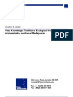 Vezo Knowledge: Traditional Ecological Knowledge in Andavadoaka, Southwest Madagascar - 2006