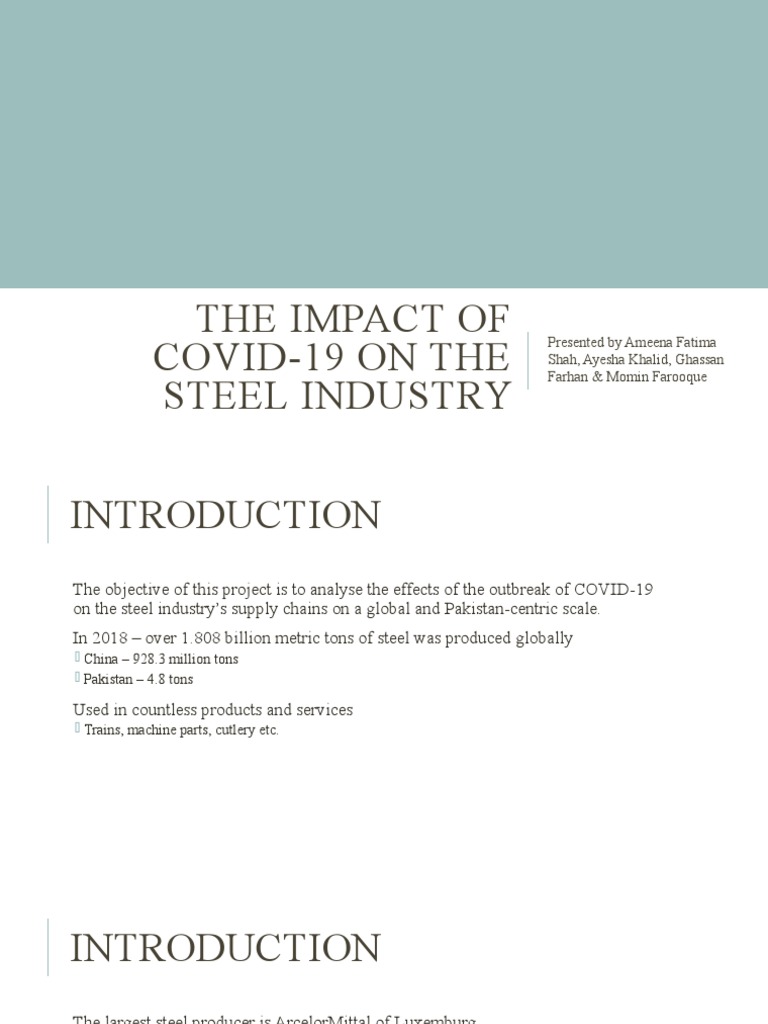 The Impact of COVID-19 On The Steel Industry | PDF | Inventory | Supply ...