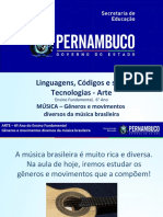 MÚSICA - Gêneros e Movimentos Diversos Da Música Brasileira