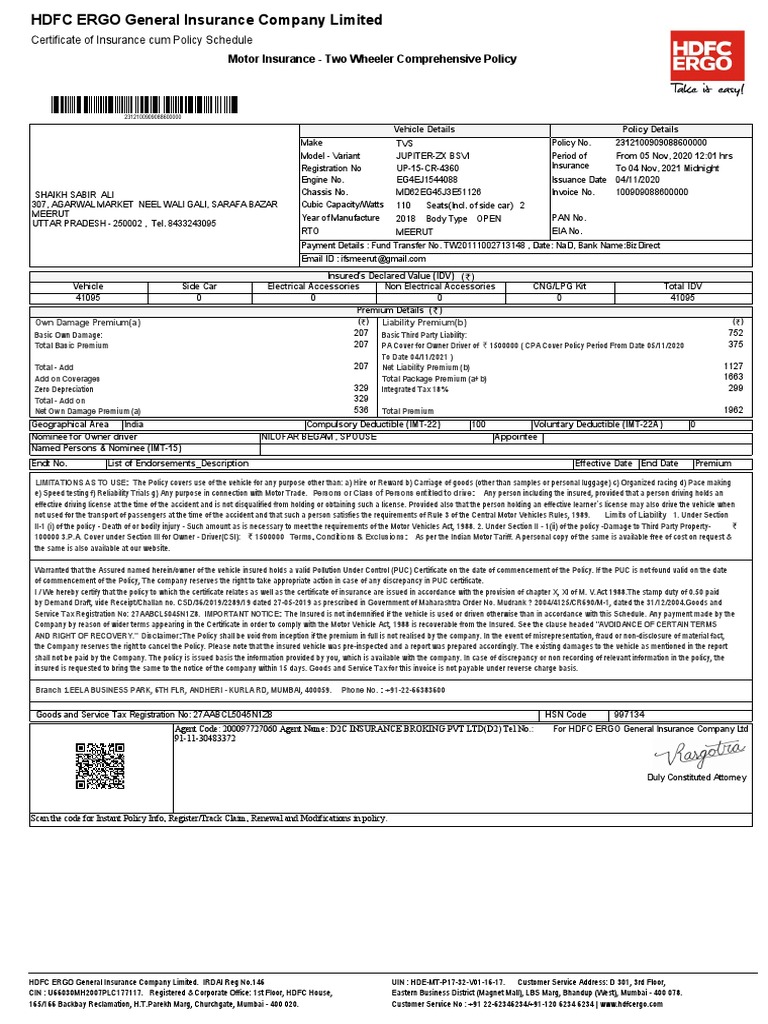 motor-insurance-two-wheeler-comprehensive-policy-pdf-deductible