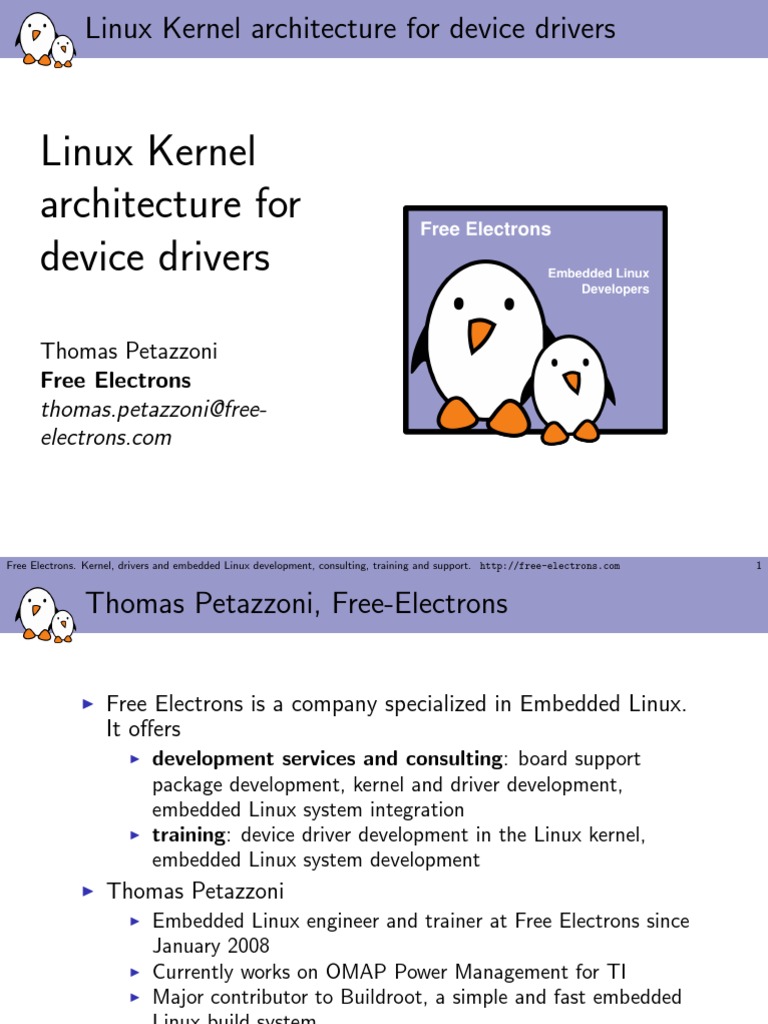 Linux Kernel Architecture For Device Drivers: Thomas Petazzoni Free ...