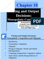 Pricing and Output Decisions:: Monopolistic Competition and Oligopoly