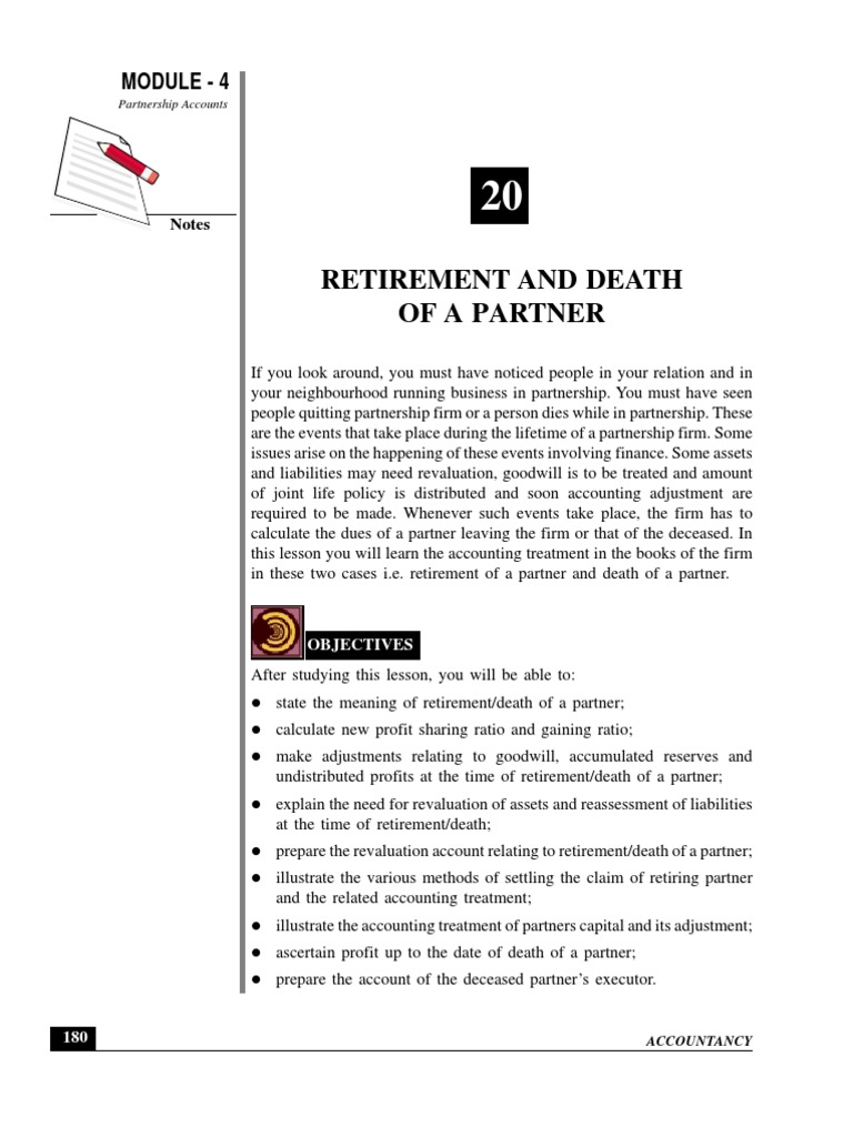 Retirement and Death of A Partner | PDF | Debits And Credits 