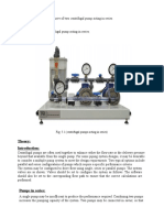 Experiment # 05:: Fig: 5.1 (Centrifugal Pumps Acting in Series)