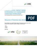 Evaluation de l'impact socioéconomique du changement climatique en Belgique (2020)