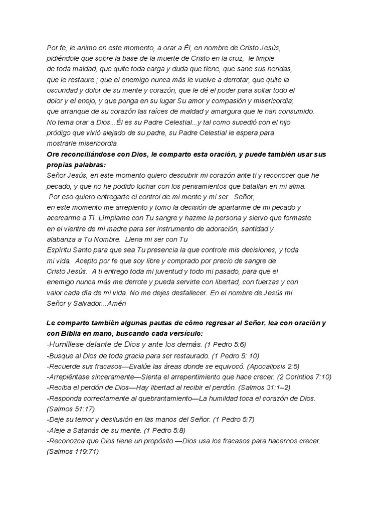 (A) Reconciliación Con Dios | PDF | Pecado | Oración
