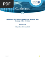 Guidelines 32019 On Processing of Personal Data Through Video Devices