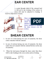 Shear Center Location and Stress Calculation
