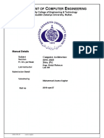 Computer Architectutre Manual 9 2019-Cpe-27 Muhammad Usama Saghar