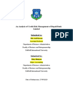 An Analysis If Credit Risk Management of National Credit and Commercial Bank LTD