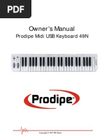 Clavier Midi Usb Keyboard49n Manual-Anglais