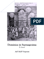 Dominica in Septuagesima. Ad I &II Vesperas 