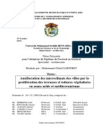 Amélioration Des Microclimats Des Villes Par La Prolifération Des Terrasses Et Toitures Végétalisées en Zones Aride Et Méditerranéenne