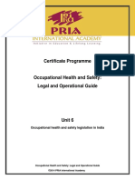 OHS_Unit-6_Course Content_OHS Legislation in India