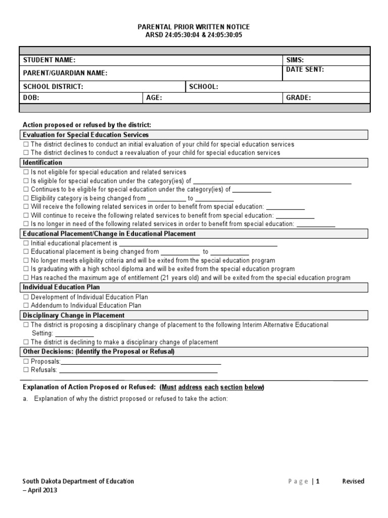 PR Notice | PDF | Individualized Education Program | Further Education