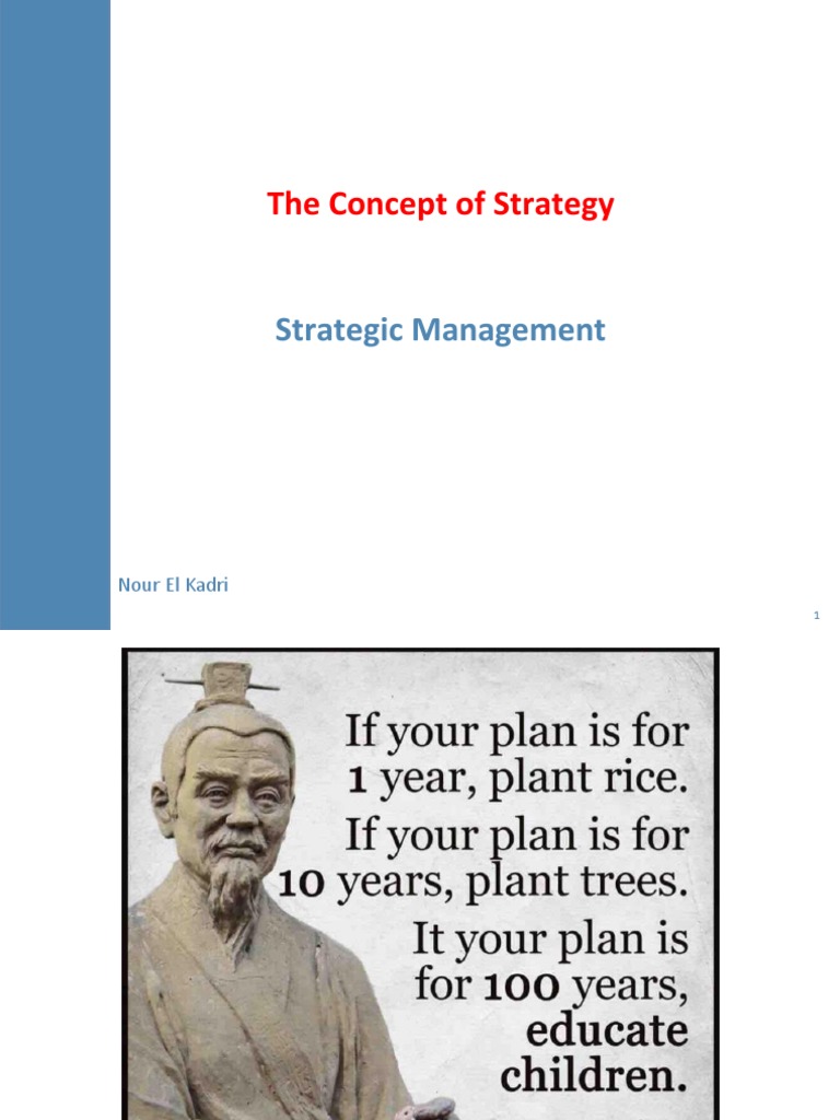 The Concept of Strategy: Strategic Management | PDF | Competitive ...