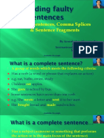PDF Punctuation Rules-Run On Sentences Comma Splices and Sentence Fragments 18 Slides