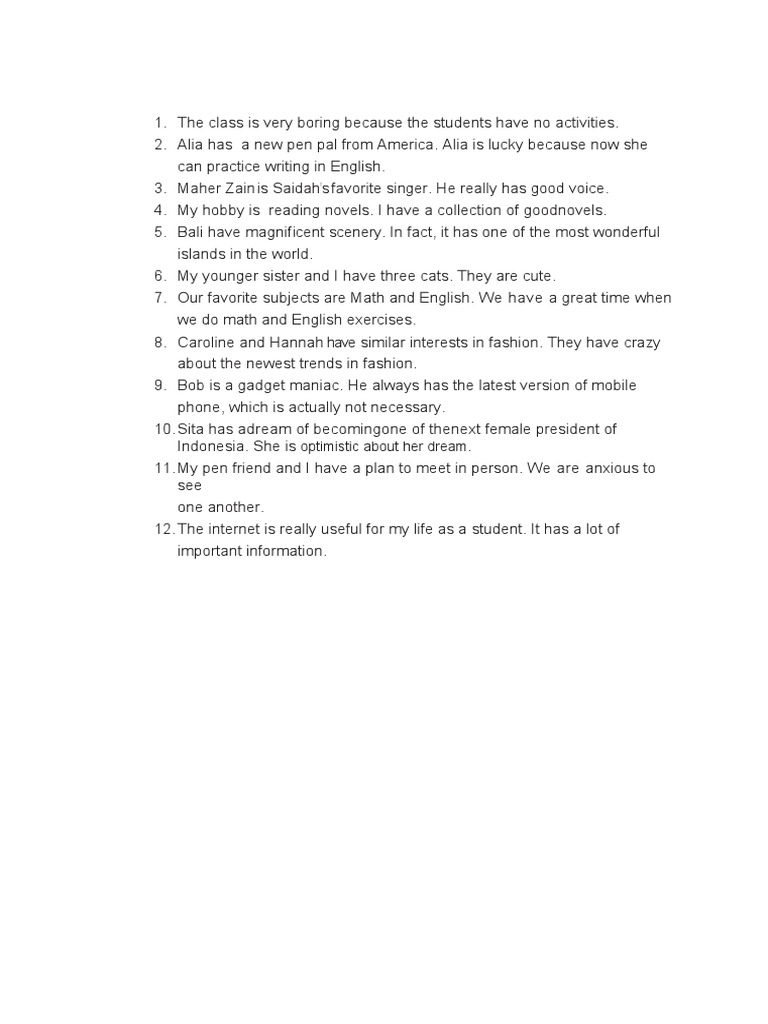 Boring Class Lacks Activities | PDF