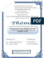 Automatisation D'une Chaudière Loos Par Un Automate Programmable s7-300 de Complexe CEVITAL