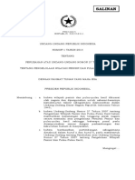 UU No 1 Tahun 2014 - Perubahan Atas UU Wilayah Pesisir Dan PPK