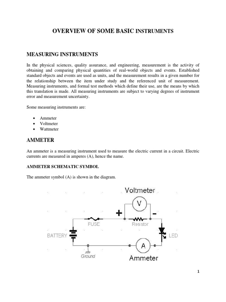 6-OVERVIEW OF SOME BASIC INSTRUMENTS-Part 1 | PDF | Quantity | Equipment