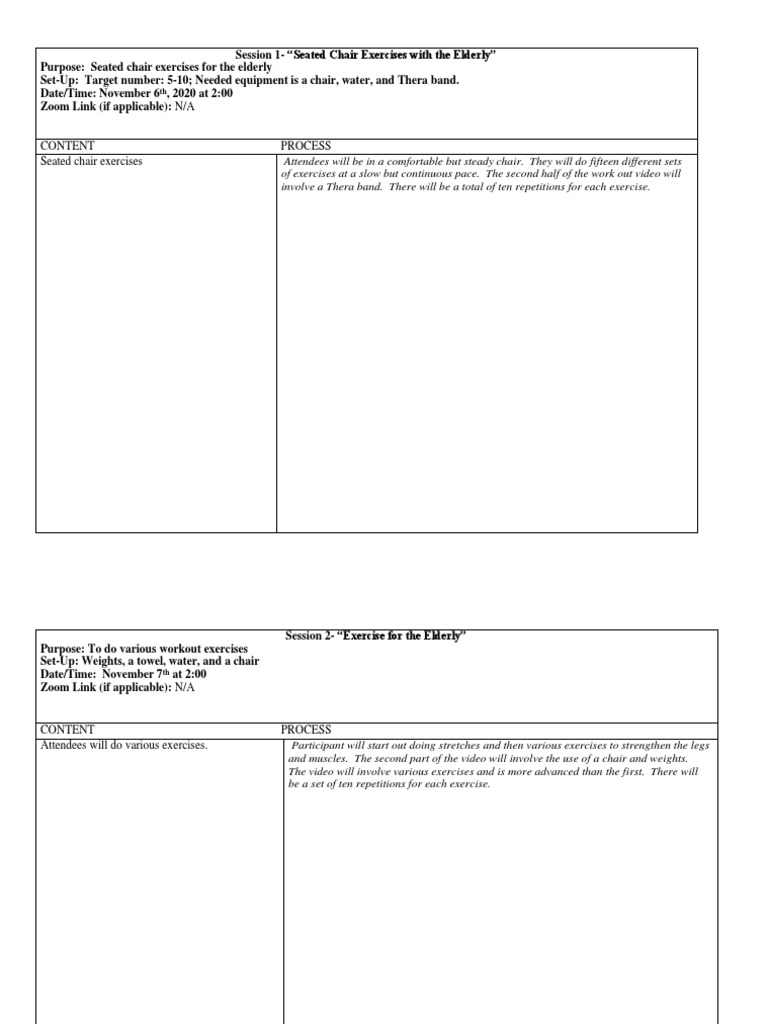 Content and Process Blank Worksheet | PDF | Meditation | Chair