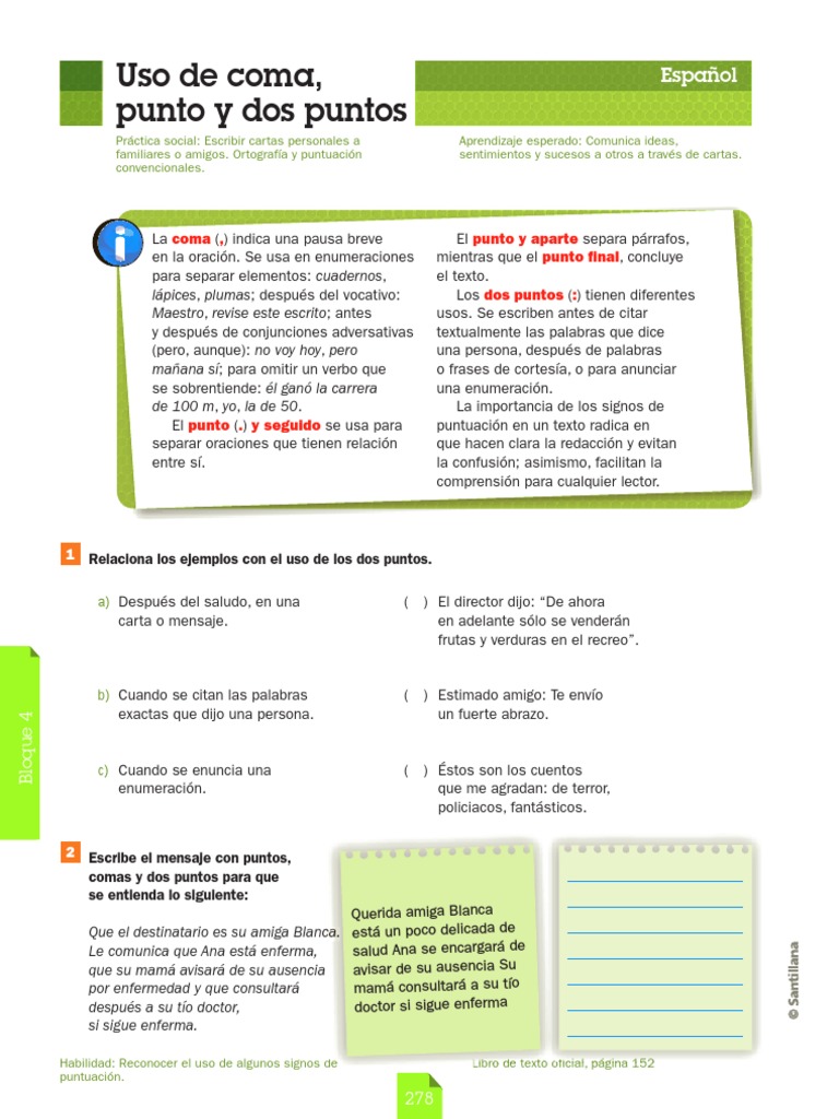 Uso de Coma, Punto y Dos Puntos | PDF | Coma | Gramática