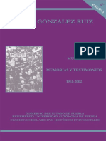 MURO, Memorias y Testimonios (1961-2002) - Secretaría General ...