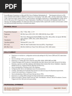 Manasa - SQL DBA