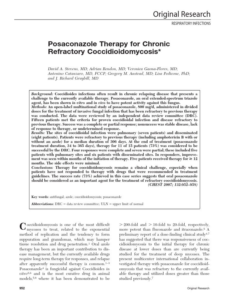 Posaconazole Refractory: Original Research | PDF | Adverse Effect ...