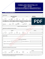 Formulario Registral N 1