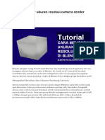 Cara Mengatur Ukuran Resolusi Camera Render