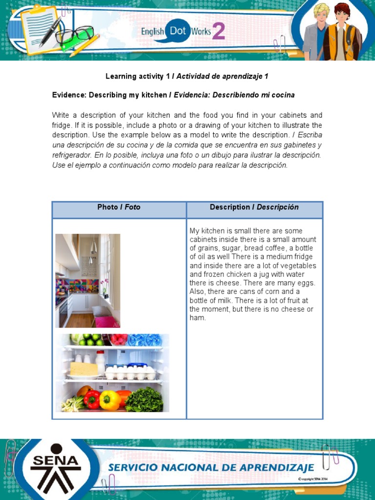 Describing My Kitchen | PDF