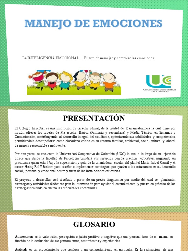 Cartilla Control Emociones INTECOBA | PDF | Las emociones | Inteligencia