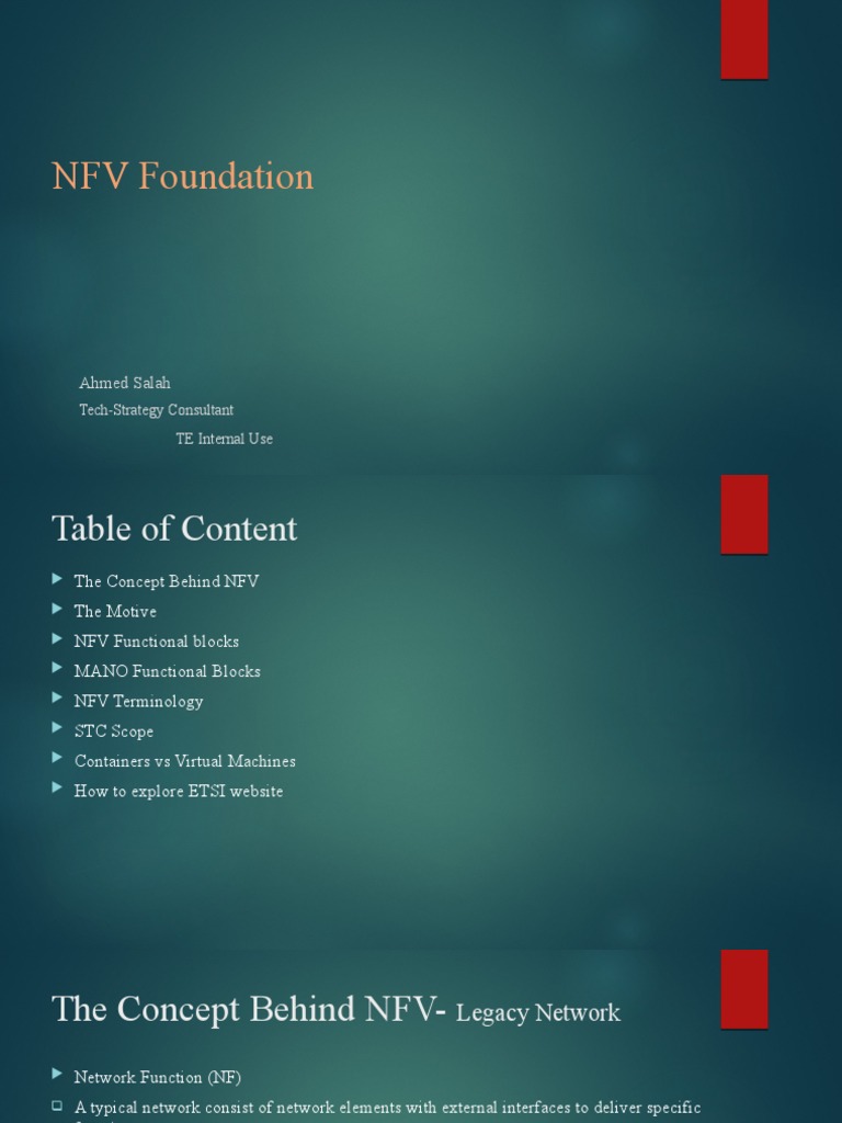 Introduction To NFV | PDF | Computer Mediated Communication ...